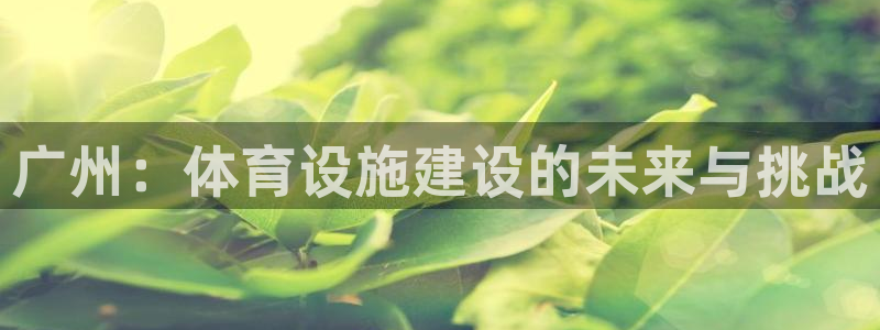 意昂4娱乐代理怎么样：广州：体育设施建设的未来与挑战